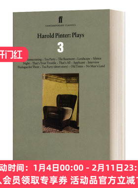 英文原版 Harold Pinter Plays 3 哈罗德·品特戏剧集3 归乡 旧时光 无人之地 英文版 进口英语原版书籍