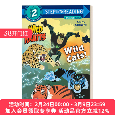 英文原版 Step into Reading 2 - Wild Cats! Wild Kratts 动物兄弟 野猫 英文版 进口英语原版书籍