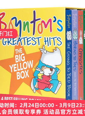 桑德拉博因顿4册绘本 英文原版 The Going to Bed Book Boynton's Greatest Hits 到床上看书 英文版进口幼儿英语启蒙图画书纸板书