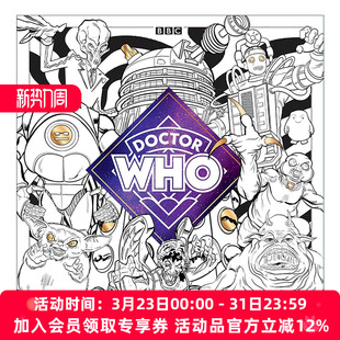 Book 书籍 Official 进口英语原版 英文版 神秘博士涂色书 Colouring Who Doctor The 英文原版