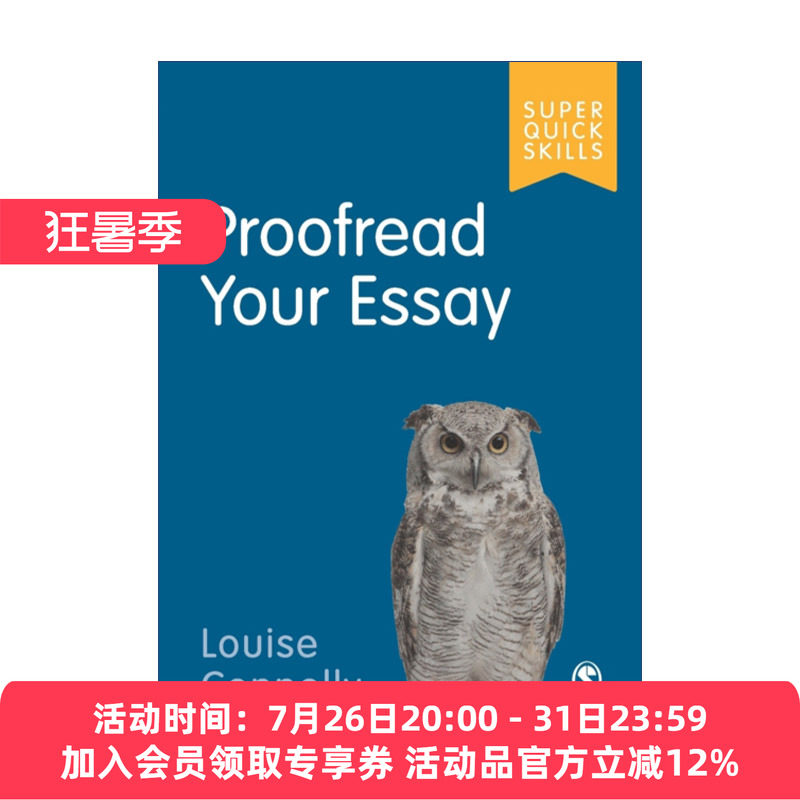 如何校对论文  英文原版 Proofread Your Essay SAGE学术技能入门系列 英美大学本科生学术指南 英文版 进口英语原版书籍