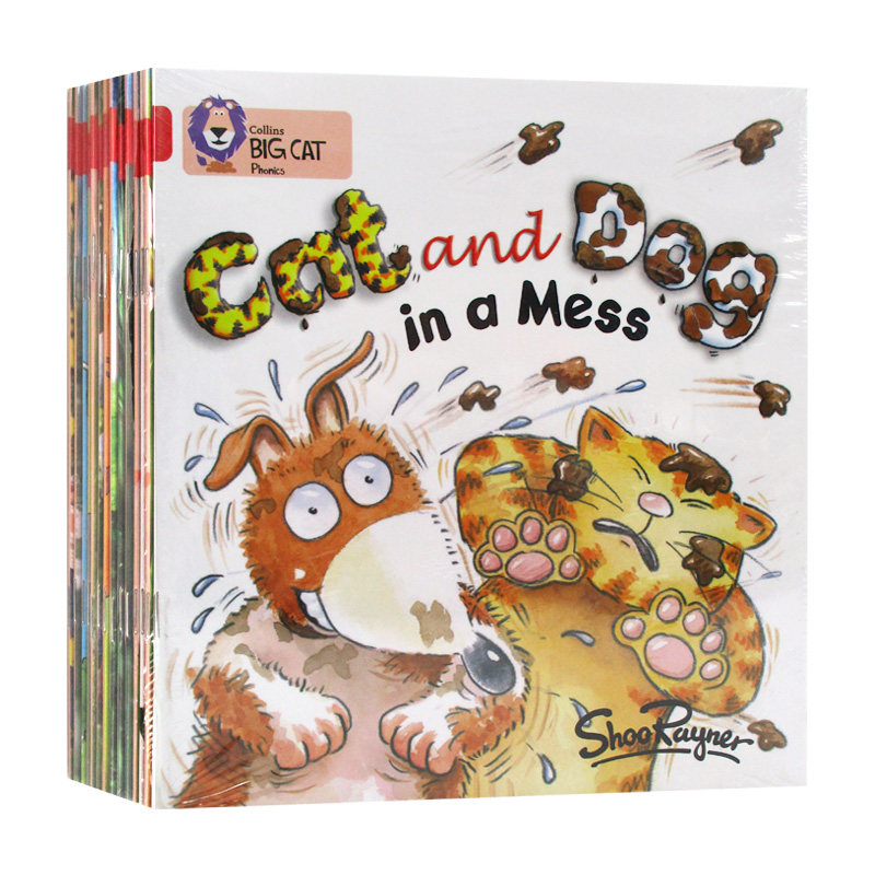 英文原版 BigCat Phonics Red A 柯林斯大猫自然拼读红色套装14册A 英文版 进口英语原版书籍