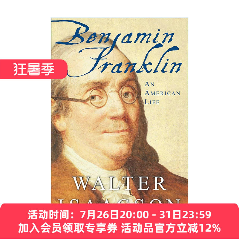 英文原版 Benjamin Franklin 富兰克林传 一个美国人的生活 精装 英文版 进口英语原版书籍