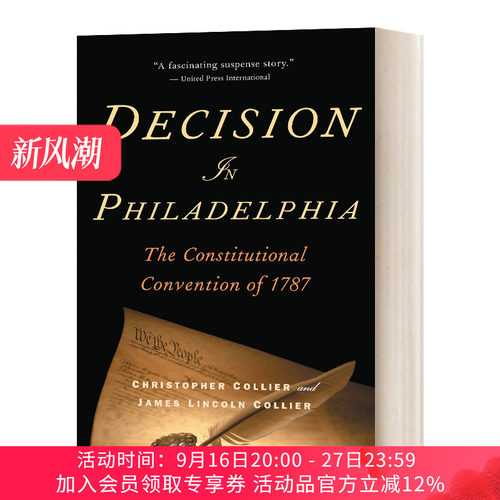 英文原版 费城抉择 美国宪法制定史 Decision in Philadelphia 英文版 进口英语原版书籍