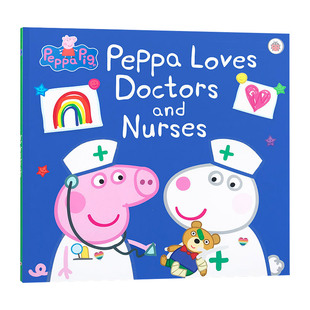 英文版 书籍 Loves Nurses 小猪佩奇爱医生和护士 and Pig Doctors 进口英语原版 英文原版 粉红猪小妹 Peppa