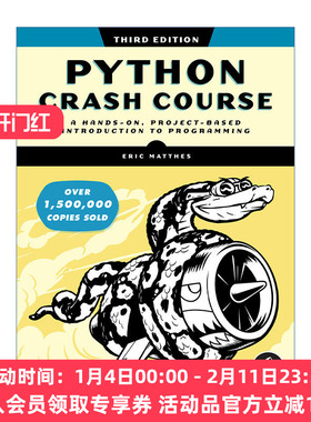 编程 从入门到实践 英文原版 Python Crash Course Python 第三版 Eric Matthes 英文版 进口英语原版书籍