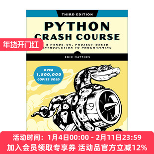 编程 从入门到实践 英文原版 Python Crash Course Python 第三版 Eric Matthes 英文版 进口英语原版书籍