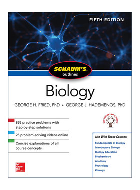 英文原版 Schaum's Outline of Biology 全美经典学习指导系列 生物学 第5版 英文版 进口英语原版书籍