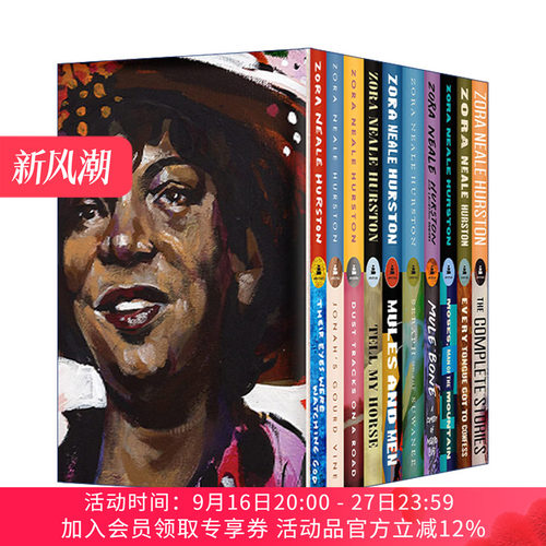 英文原版 Zora Neale Hurston Boxed Set 美国黑人作家 佐拉尼尔赫斯顿文学作品集10册盒装 他们眼望上苍 英文版 进口英语书籍