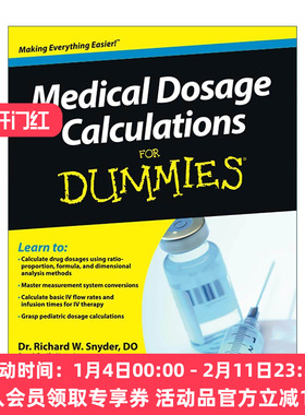 英文原版 Medical Dosage Calculations for Dummies 医药剂量计算达人迷 英文版 进口英语原版书籍