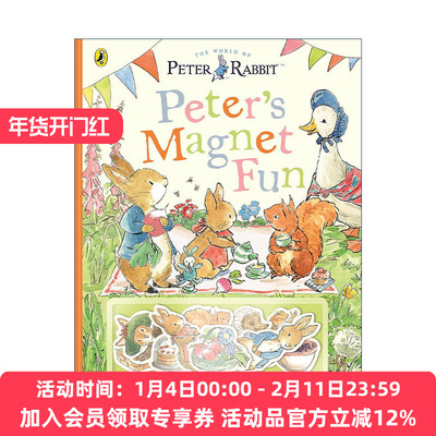 英文原版 Peter Rabbit Peter's Magnet Fun 彼得兔系列 磁吸趣味纸板书 英文版 进口英语原版书籍