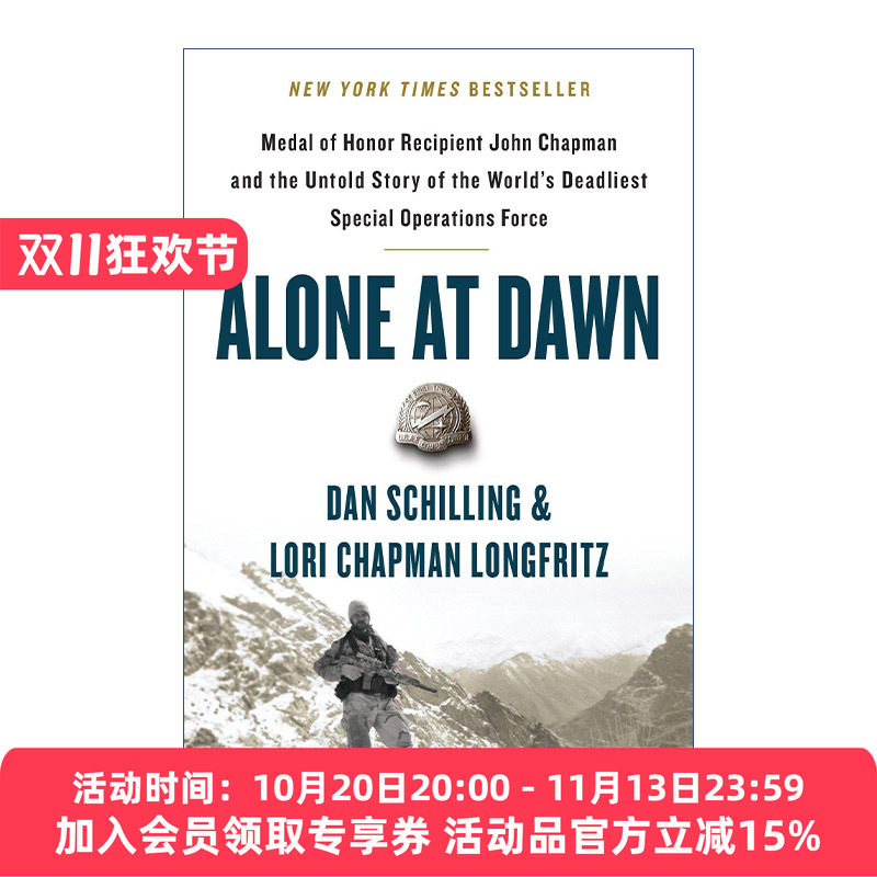 英文原版 Alone at Dawn 独自在黎明 荣誉勋章获得者约翰查普曼和世界上致命的特种部队不为人知的故事 英文版 进口英语原版书籍