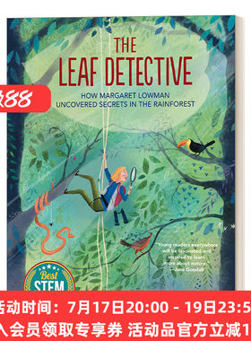树叶侦探 英文原版 The Leaf Detective 玛格丽特·洛曼如何揭开热带雨林的秘密 儿童精装人物传记故事绘本 英文版 进口英语书籍