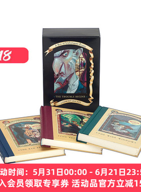 英文原版 A Series of Unfortunate Events Box The Trouble Begins 波特莱尔大冒险 雷蒙斯尼奇的不幸历险套装1-3册 精装