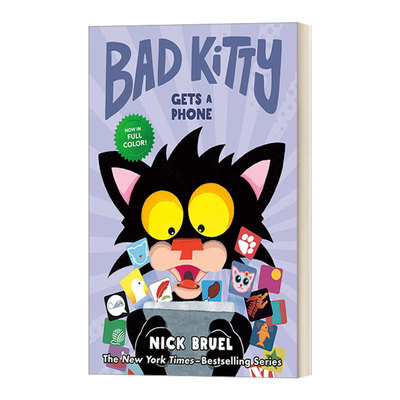 小坏猫打电话 英文原版 Bad Kitty Gets a Phone 精装全彩漫画小说 英文版 进口英语原版书籍