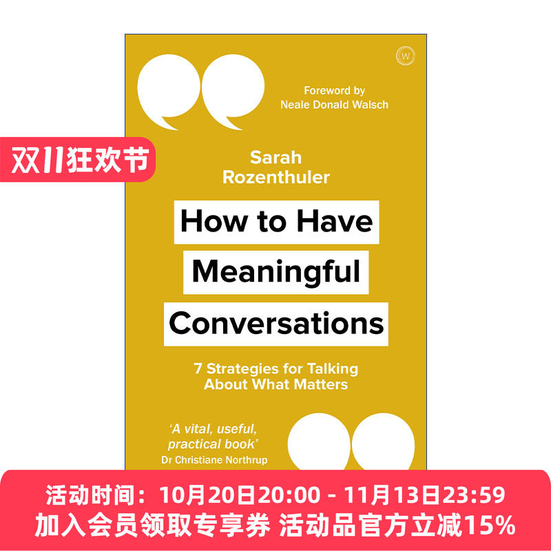 关键对话 英文原版 How to Have Meaningful Conversations 有效扭转局面的7种交谈策略 Sarah Rozenthuler 英文版 进口英语原版书
