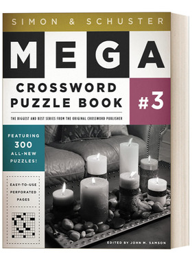 英文原版 Simon & Schuster Mega Crossword Puzzle Book #3 西蒙与舒斯特超级纵横字谜书3 英文版 进口英语原版书籍