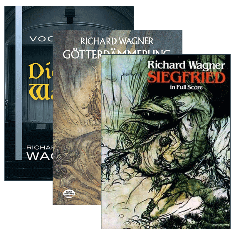英文原版 理查德·瓦格纳歌剧尼伯龙根的指环系列3册 Richard Wagner 英文版 进口英语原版书籍
