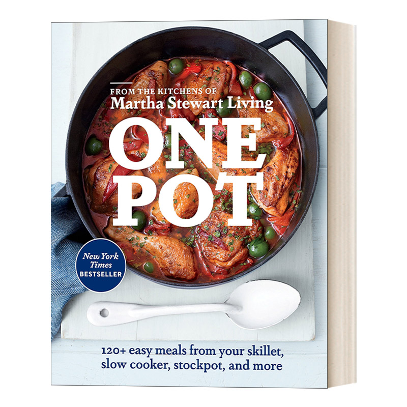 英文原版 One Pot 一锅 用煎锅，慢炖锅，汤锅等烹饪的120+简单的饭菜 食谱 Martha Stewart 英文版 进口英语原版书籍