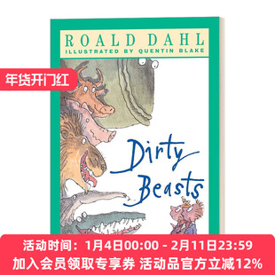 肮脏的野兽 英文原版 Dirty Beasts 儿童动物主题绘本 Roald Dahl 凯特·格林纳威奖得主插画师Quentin Blake 英文版 进口英语书籍