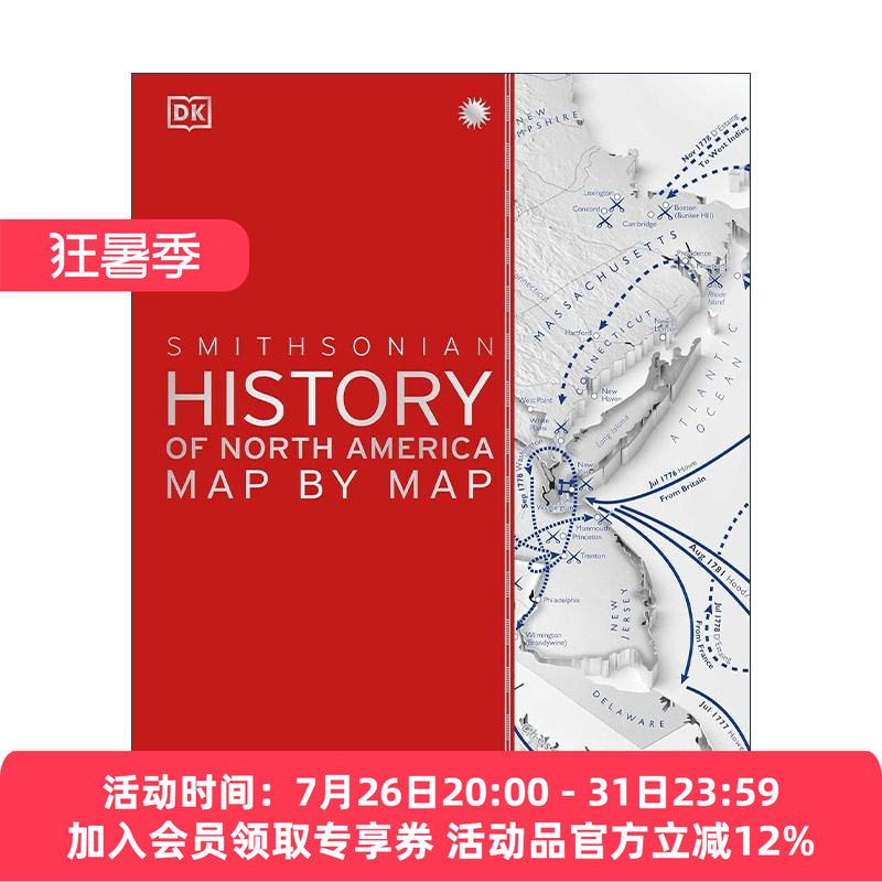 英文原版 History of North America Map by Map 北美历史地图 DK人文历史科普百科精装 英文版 进口英语原版书籍