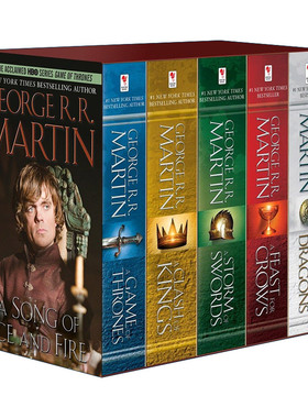 英文原版 冰与火之歌1-5册平装套装 Game of Thrones 5-Copy Box George R. R. Martin 英文版 进口英语原版书籍