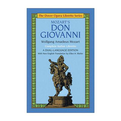 原版 Mozart's Don Giovanni the Dover Opera Libretto Series 莫扎特的唐璜 歌剧指南 英意双语版 进口原版书籍