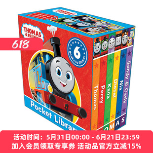 托马斯小火车 小小图书馆 英文原版绘本 Thomas & Friends Pocket Library 手掌纸板书6册 英文版 进口英语原版书籍