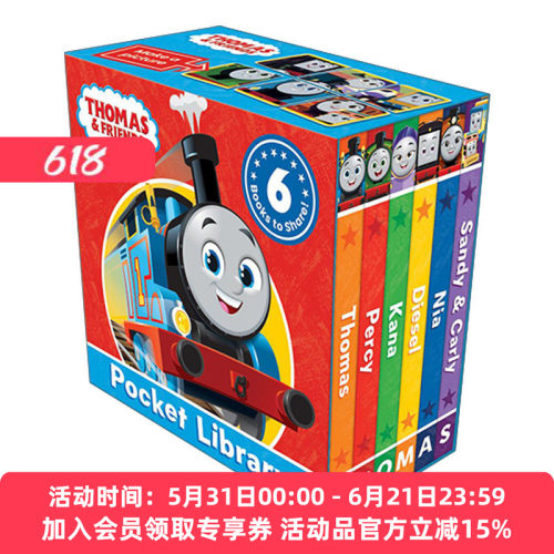托马斯小火车 小小图书馆 英文原版绘本 Thomas & Friends Pocket Library 手掌纸板书6册 英文版 进口英语原版书籍