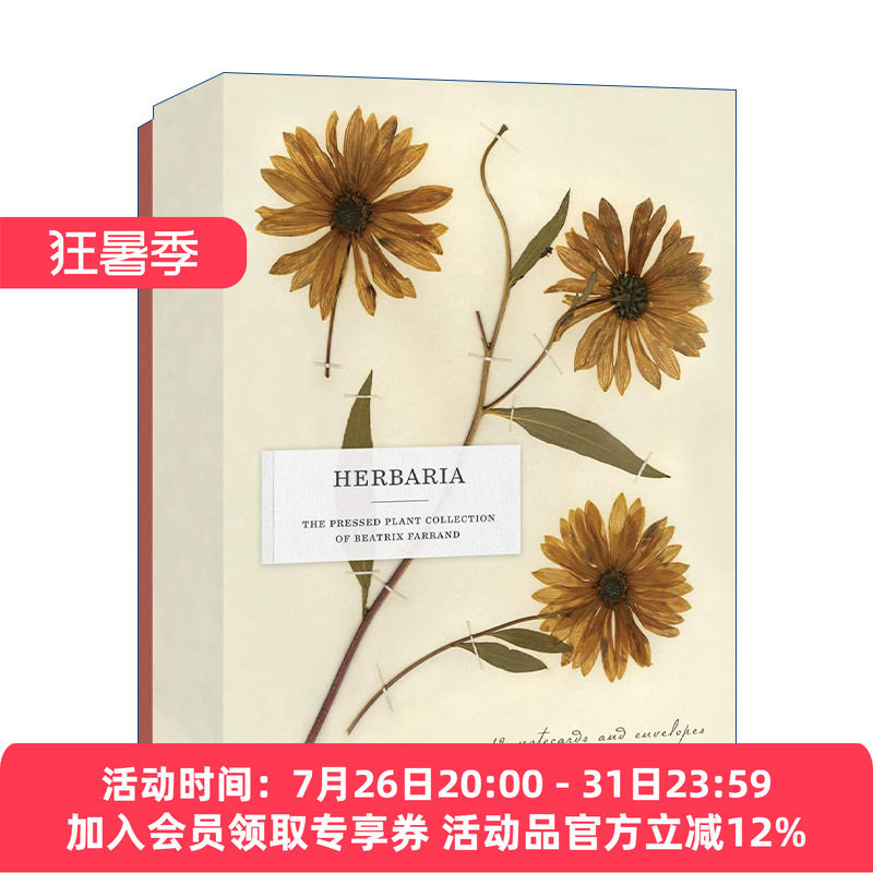 草药 英文原版 Herbaria Pressed Plant Collection of Beatrix Farr 比阿特丽克丝 法兰德的压榨植物收藏 12张卡片和信封 进口
