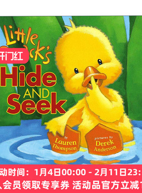 小鸭子 英文原版 Little Quack's Hide and Seek 捉迷藏 纸板书 英文版 进口英语原版书籍