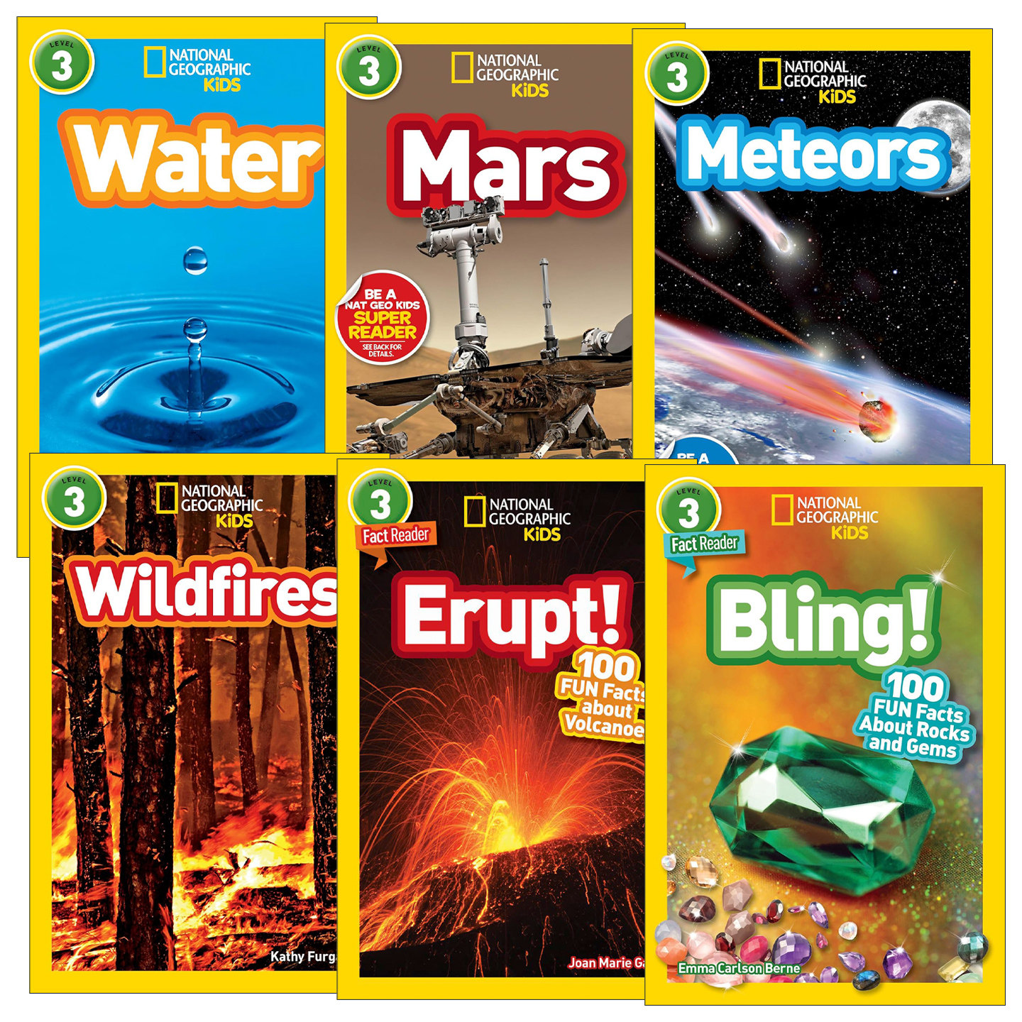 英文原版 National Geographic Kids Readers L3 国家地理第3级自然科普6册 分级读物 儿童科普 英文版 进口英语原版书籍