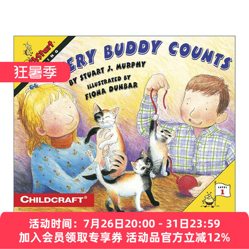 英文原版 Mathstart Level 1 Every Buddy Counts 数学启蒙绘本1级 英文版 进口英语原版书籍