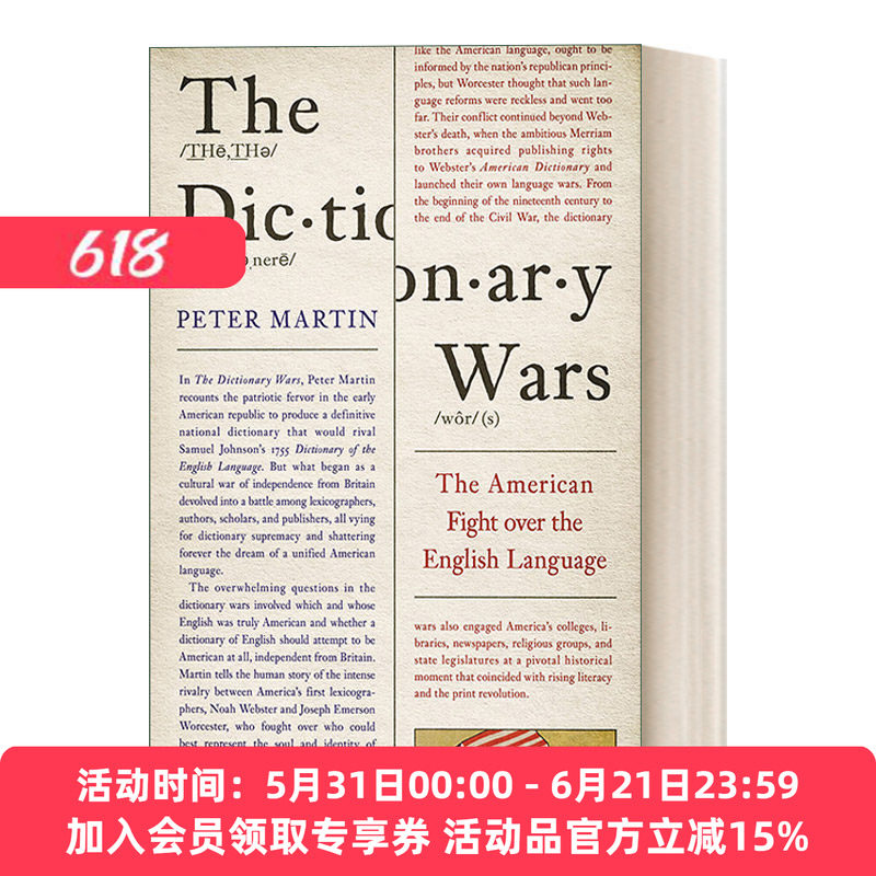 词典大战 英文原版 The Dictionary Wars 美国对英语的争夺 精装 Peter Martin 英文版 进口英语原版书籍