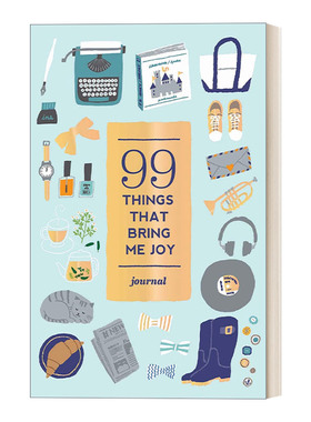 英文原版 99 Things That Bring Me Joy Guided Journal 99件让我快乐的事 导览日记 插画配图 英文版 进口英语原版书籍