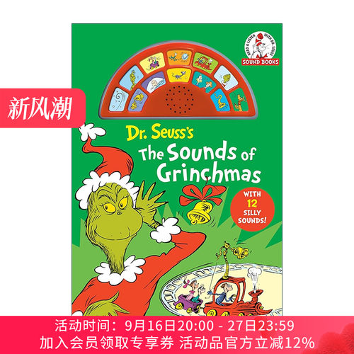 英文原版 Dr. Seuss's The Sounds of Grinchmas with 12 Silly Sounds 苏斯博士 圣诞怪杰之声与其他声音 进口英语原版书籍
