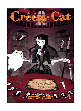 英文原版 Creepy Cat Vol.4 猫和我的奇妙生活 卷四 幽默漫画 Cotton Valent 英文版 进口英语原版书籍