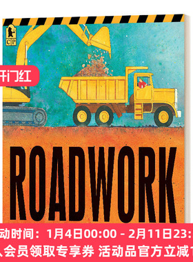 英文原版 Roadwork 道路施工 2-5岁儿童卡车工作主题绘本 Sally Sutton 英文版 进口英语原版书籍