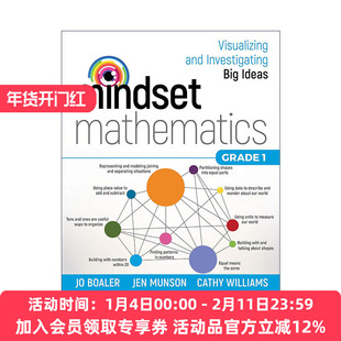 英文原版 Mindset Mathematics Grade 1 思维数学 可视化和研究大观念 一年级 斯坦福大学教授Jo Boaler 英文版 进口英语原版书籍