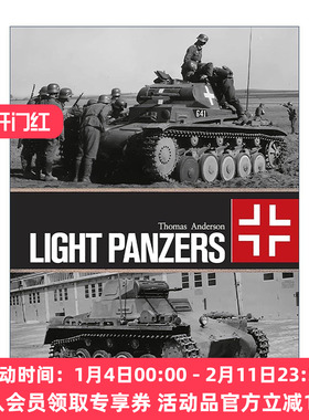 英文原版 Light Panzers 二战德国轻型装甲车 军事历史插图参考书精装 英文版 进口英语原版书籍