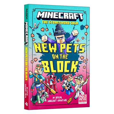 英文原版 Minecraft New Pets On The Block Stonesword Saga #3 我的世界 石剑传奇系列小说 方块上的新宠 进口英语原版书籍