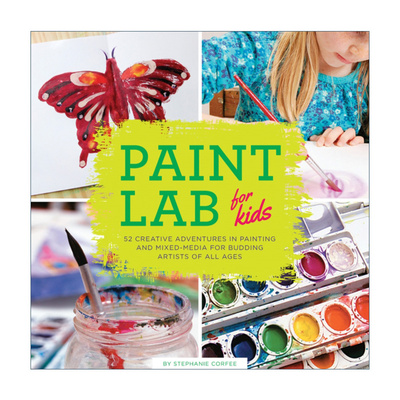 英文原版 Paint Lab for Kids 52 Creative Adventures in Painting and Mixed Media for Budding Artists of All Ages绘画实验室