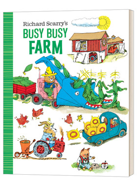 忙忙碌碌的农场 英文原版绘本 Richard Scarry's Busy Busy Farm 斯凯瑞金色童书 纸板书 英文版 进口英语原版书籍