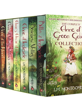 绿山墙的安妮英文原版小说全套Anne of Green Gables 8 Copy Slipcase 原著全集儿童青少年经典文学小说读物 进口原版英语书籍