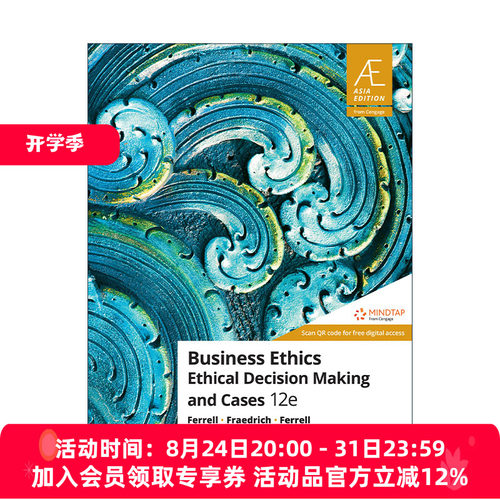 英文原版 Business Ethics Ethical Decision Making and Cases 企业伦理学 第12版 英文版 进口英语原版书籍
