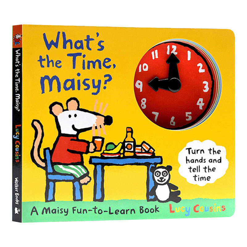 英文原版 whats the time  maisy? 现在几点了 小鼠波波 学时间 时钟