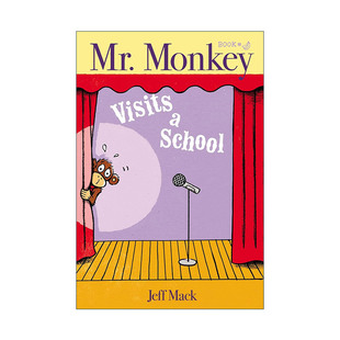 精装 Mr. School 英文原版 绘本 进口英语原版 Visits 英文版 Monkey 书籍 小比尔马丁图书奖得主杰夫·麦克 猴子先生参观学校