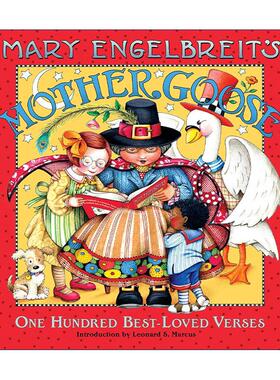英文原版 Mary Engelbreit's Mother Goose 玛丽·恩格尔布赖特鹅妈妈童谣 含一百首诗 精装 英文版 进口英语原版书籍