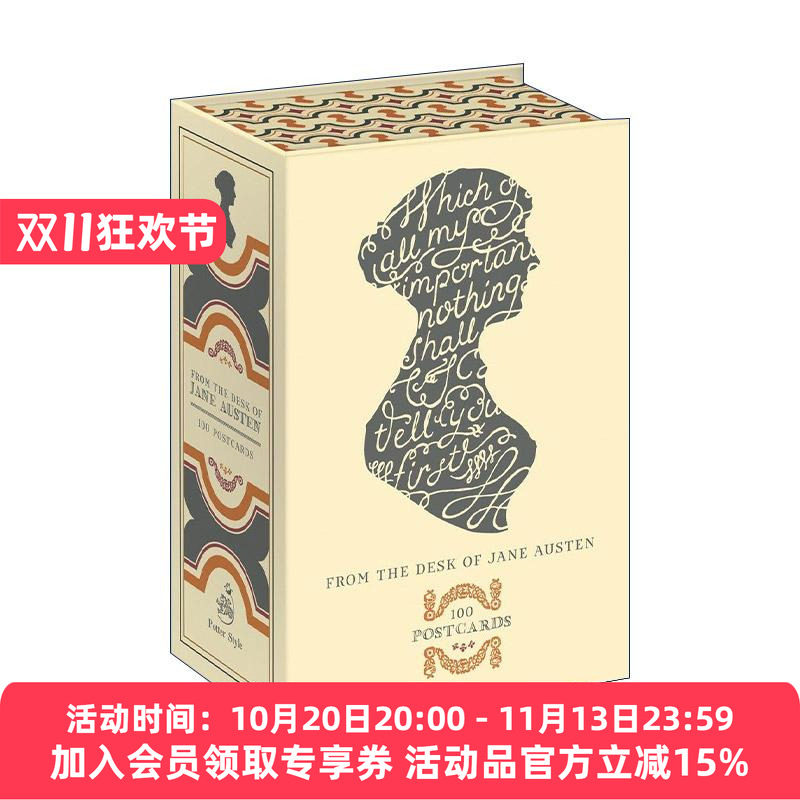 简·奥斯汀的书桌 100张明信片 英文原版 From the Desk of Jane Austen 格言名言语录 英文版 进口英语原版书籍