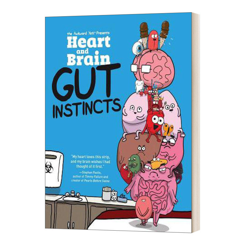 英文原版 Heart and Brain Gut Instincts An Awkward Yeti Collection 我身体里的恶作剧 肠道无难事 英文版 进口英语原版书籍